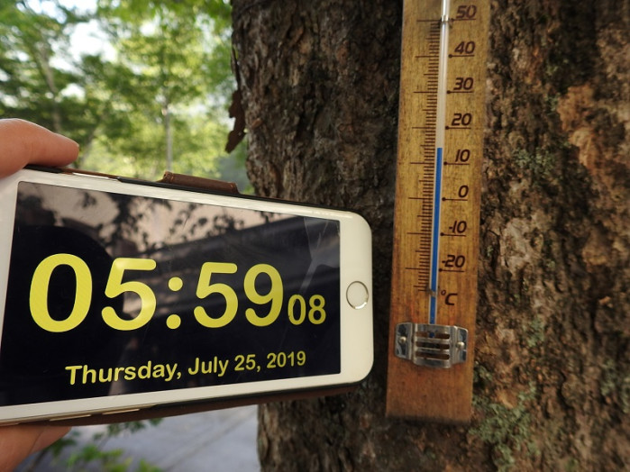 おはようございます。今朝の気温は14℃、とてもすがすがしいです！