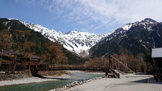 河童橋と穂高連峰