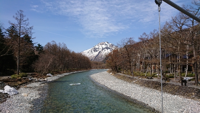 河童橋より焼岳