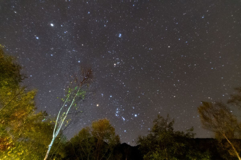 夜中1時くらいには満天の星が！！冬の豪華星座が！