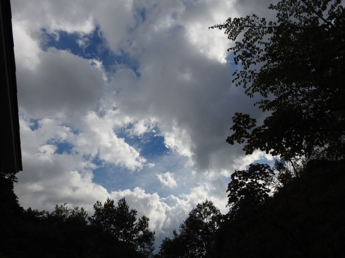 今朝の雲もとてもきれいでした。（８：３０頃）