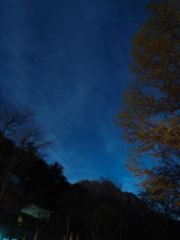 明神岳の上の北斗七星