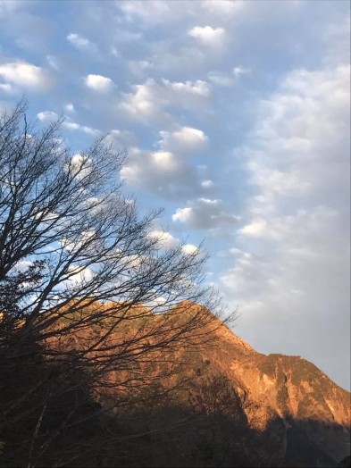 ぽこぽこかわいい雲がでていました。