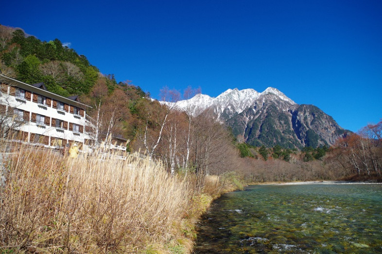 雪化粧の穂高