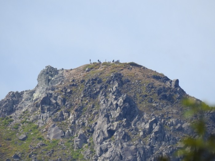 焼岳にも登山者が見えました♪