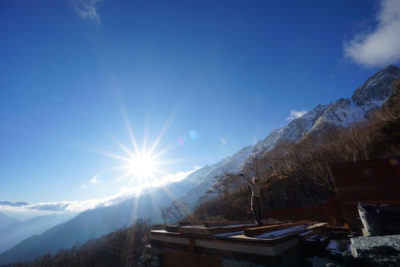 西穂高にも新雪がさらに積りとってもきれいでした