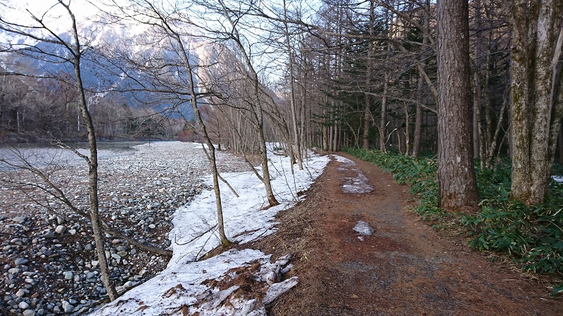 梓川右岸（田代橋～河童橋）