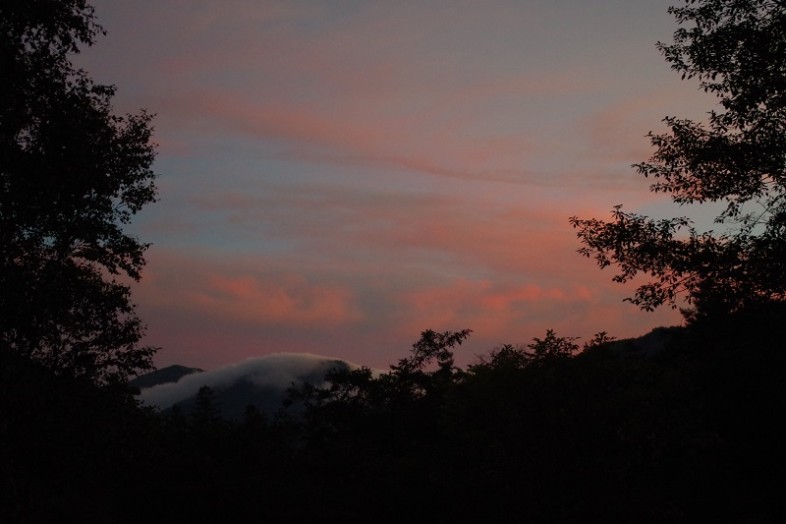 9月14日、久々に夕焼けを見ました。