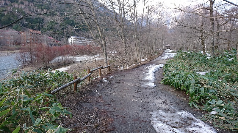 梓川右岸（田代橋～河童橋）