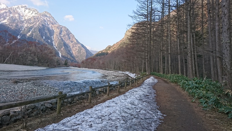 梓川右岸（田代橋～河童橋）